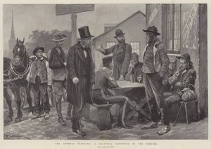 Die Generalwahl, eine politische Diskussion auf dem Land